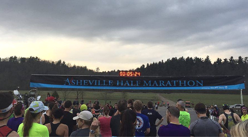 Biltmore half marathon starting line