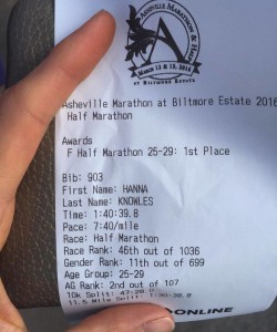 Biltmore half marathon ticket