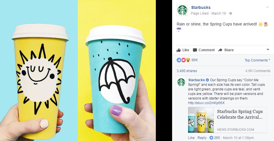 Content Marketing Lessons-Starbuck's Spring Cup